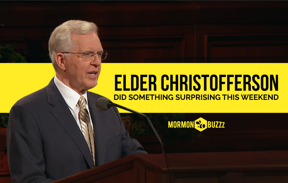 Elder Christofferson Did Something Surprising This Weekend